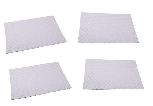 Tischsets abwaschbar  creme /weiß 45,5cm x 30cm - 4 Stück